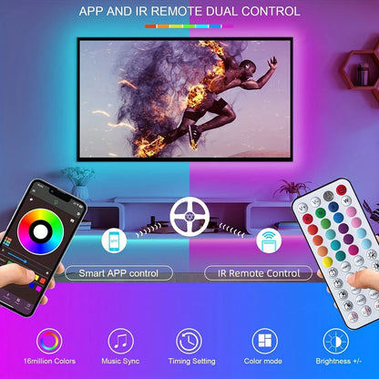 Tira LED RGB con Sincronización Musical y Control por APP – Decoración Hogar y TV