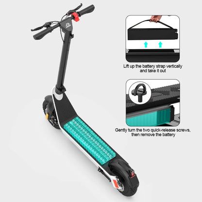 Scooter Eléctrico de Alta Potencia HX X9 – 100km de Autonomía, Motor 36v/48v, Plegable