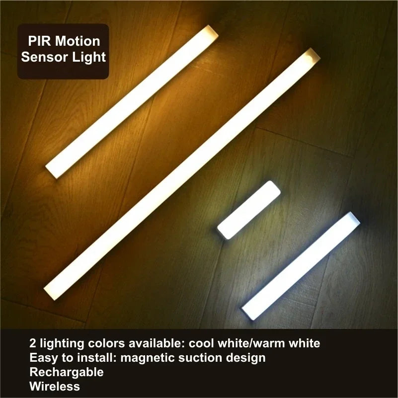 Lámpara LED Portátil con Sensor de Movimiento PIR – Recargable USB para Interior