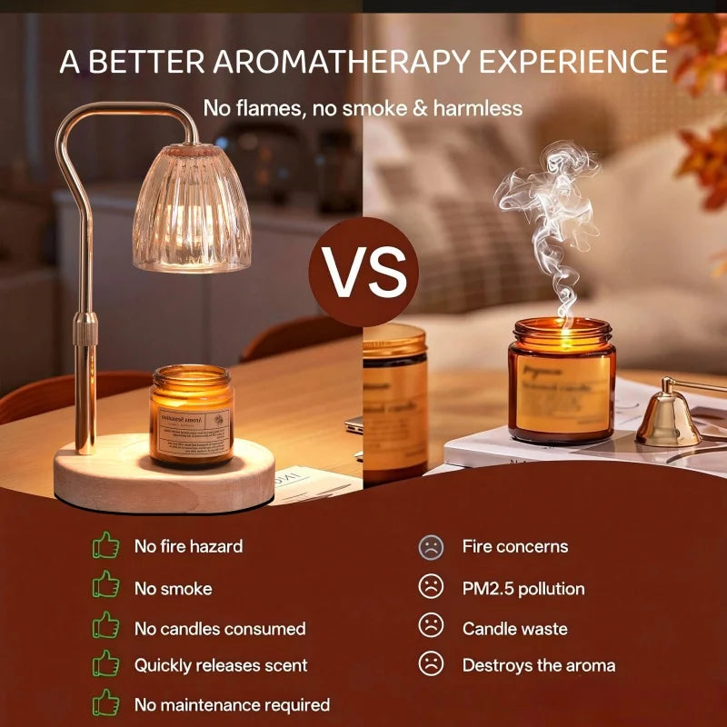 Calentador de Velas con Timer y Regulador – Ambiente Acogedor, Ideal como Regalo de Navidad