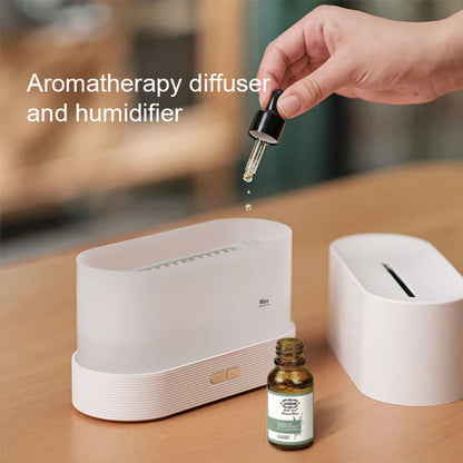 Difusor de Aromas Kinscoter con Humidificador Ultrasónico y Lámpara de Llama LED – Aceites Esenciales