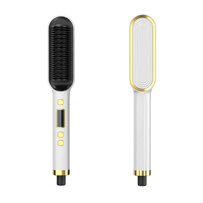 Cepillo Alisador Inteligente con Pantalla LCD – 31 Niveles, Cerámica y Control de Temperatura