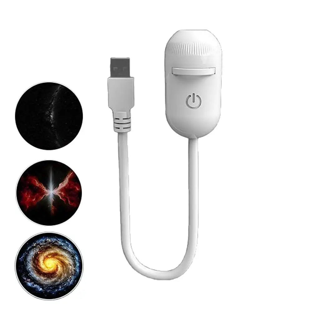 Proyector LED Galaxy 2 en 1 – Rotación 360° USB Luz Ambiente para Dormitorio y Fiestas