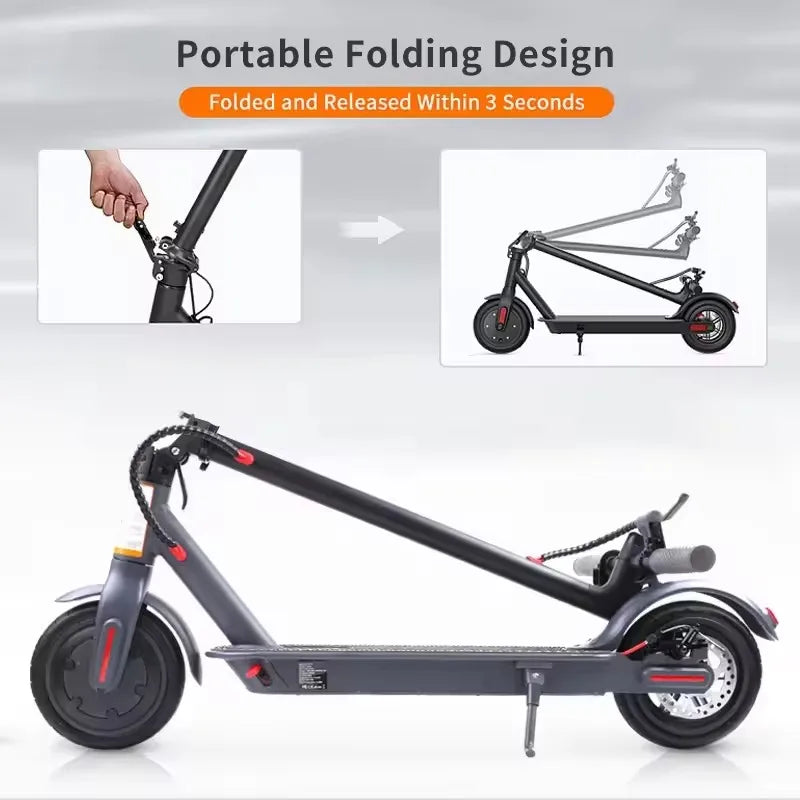Scooter Eléctrico Plegable 350W – Control por App, Batería 36V 10.4Ah y Gran Autonomía
