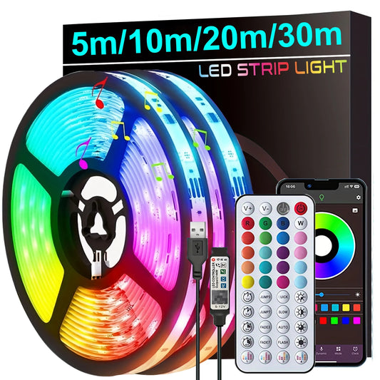 Tira LED RGB con Sincronización Musical y Control por APP – Decoración Hogar y TV