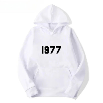 Buzo con Capucha Edición 1977 – Hip-Hop Streetwear Casual Primavera Otoño