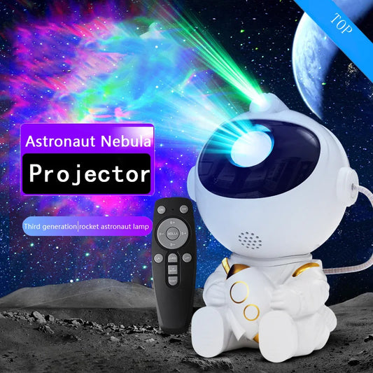 Proyector LED Galaxia Astronauta – Luz Nocturna Cielo Estrellado para Niños y Decoración