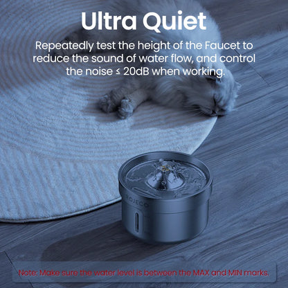 Fuente de Agua Automática para Mascotas ROJECO de Acero Inoxidable – Dispensador Inteligente para Gatos y Perros