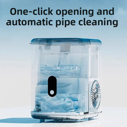 Máquina de Hielo Portátil para Mesada – Hielo en 9 Minutos, Autolimpiante para Cocina y Hogar
