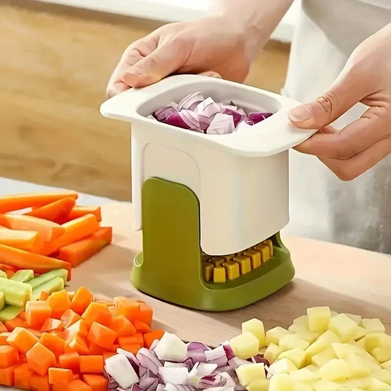 Cortador Multifuncional de Verduras – Rebanador, Picador y Cortador de Papas Fritas