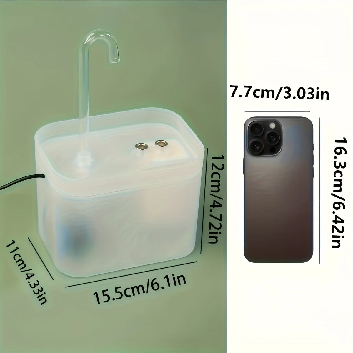 Dispensador de Agua Circulante 1.5L para Gatos y Perros – Fuente con Flujo Vivo y Bol de Alimentación