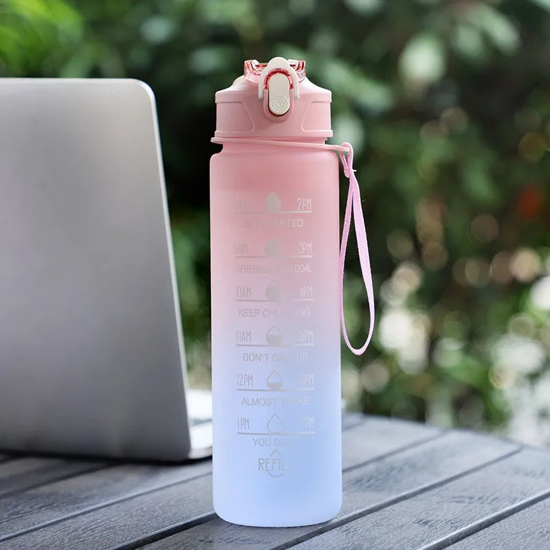 Botella Deportiva de 700 ml con Sorbete y Marcador de Medidas | Diseño Degradado Frosted