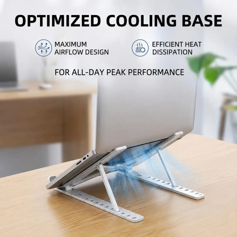 Soporte Plegable para Laptop con Ventilación y Múltiples Ángulos