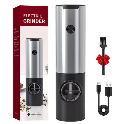 Set de Molinillos Eléctricos de Sal y Pimienta con Luz LED y Carga USB – Grosor Ajustable