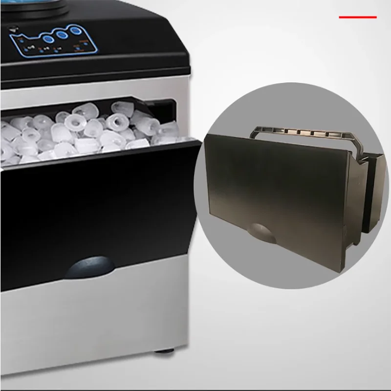 Máquina de Hielo de Acero Inoxidable para Mesada – Compacta para Bebidas y Uso Doméstico