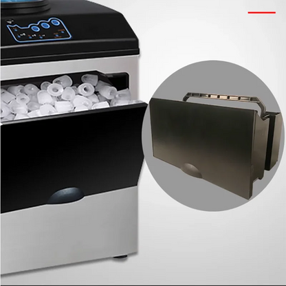 Máquina de Hielo de Acero Inoxidable para Mesada – Compacta para Bebidas y Uso Doméstico