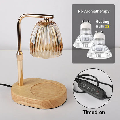 Calentador de Velas 50W con Timer y Regulador – Vidrio para Decoración de Dormitorio