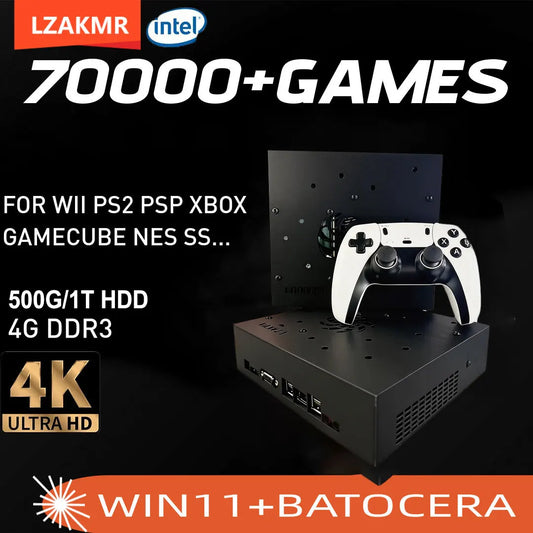 Super Consola X8 Pro – 70000+ Juegos, 60+ Emuladores, 500GB, Compatible con Wii PS2 PSP GameCube, Win11 y Batocera
