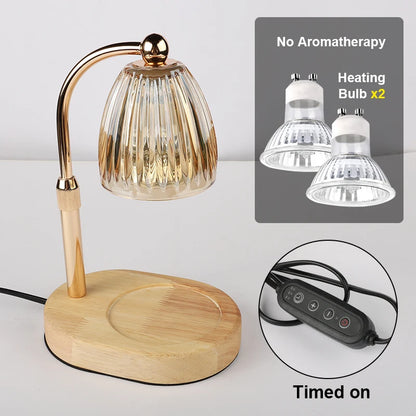 Calentador de Velas 50W con Timer y Regulador – Vidrio para Decoración de Dormitorio