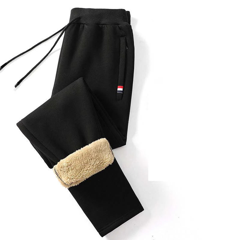 Pantalón de Jogging Forrado para Hombre – Polar Grueso, Estilo Casual Invierno