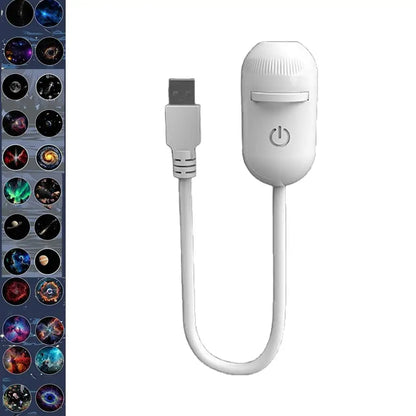 Proyector LED Galaxy 2 en 1 – Rotación 360° USB Luz Ambiente para Dormitorio y Fiestas
