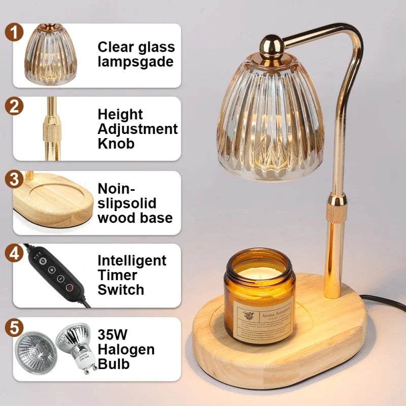 Calentador de Velas con Timer y Regulador – Ambiente Acogedor, Ideal como Regalo de Navidad