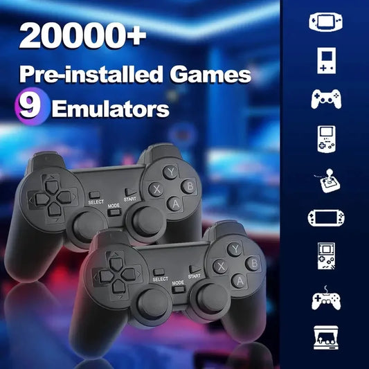 Consola Retro M8 – 9 Emuladores, 20000+ Juegos, 64GB, Control Inalámbrico 2.4GHz, Salida 4K HDMI para TV
