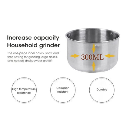 Mini Molinillo Eléctrico 300ml Ultrafino – Café, Especias, Granos y Alimentos para Bebé (2 o 4 Cuchillas)