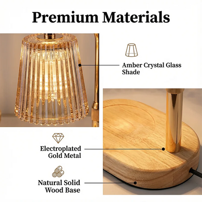 Calentador de Velas 50W con Timer y Regulador – Vidrio para Decoración de Dormitorio