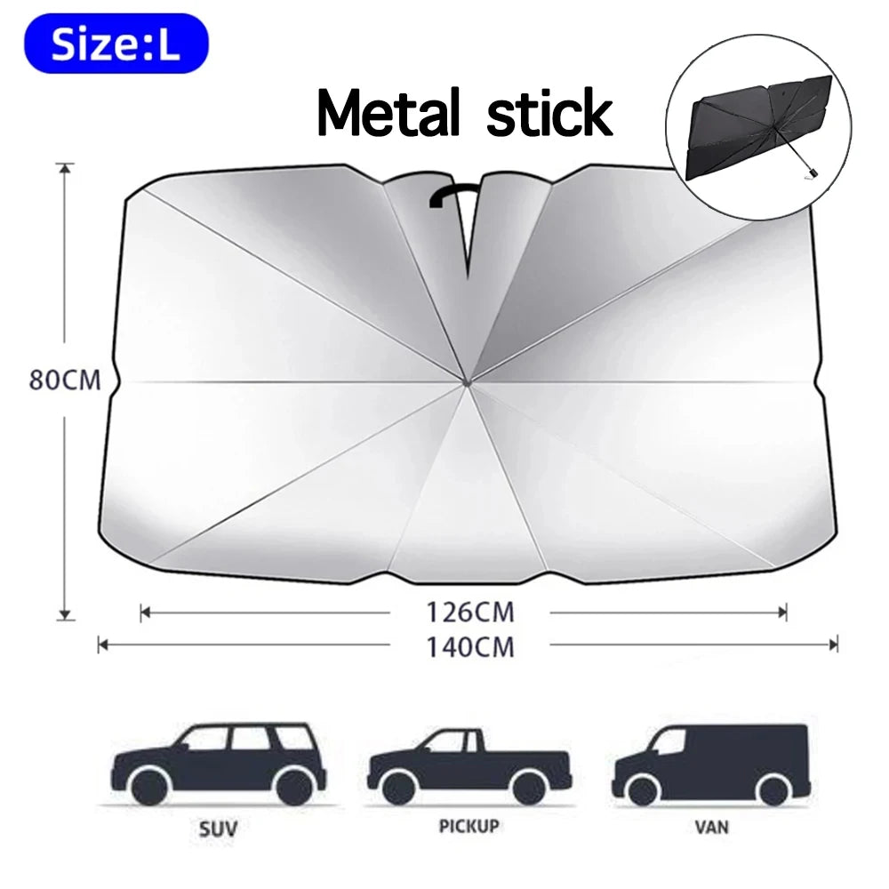 Parasol Plegable para Parabrisas de Auto 2024 – Protector UV y Térmico para Ventana Delantera