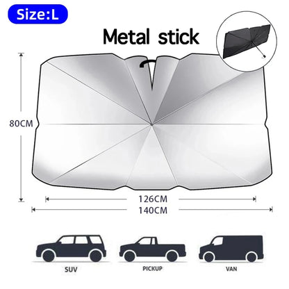 Parasol Plegable para Parabrisas de Auto 2024 – Protector UV y Térmico para Ventana Delantera