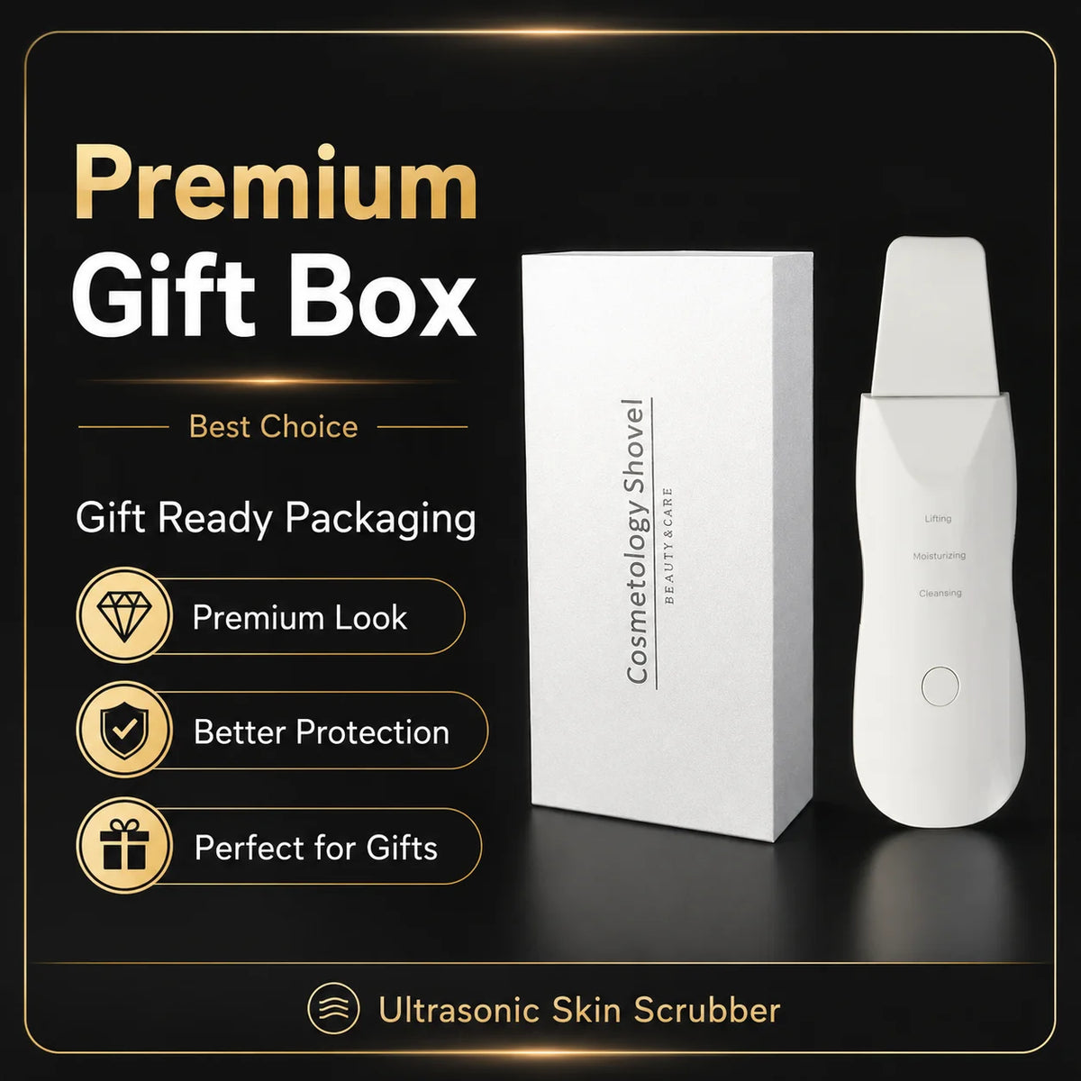 Limpiador Facial Ultrasónico con Iones y Microcorriente EMS – Limpieza Profunda de Poros