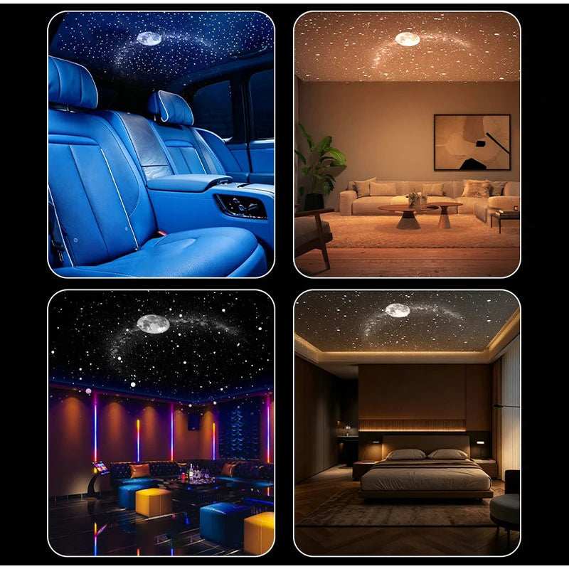 Proyector USB Cielo Estrellado 360° – Lámpara Galaxy Ambiente para Auto y Dormitorio