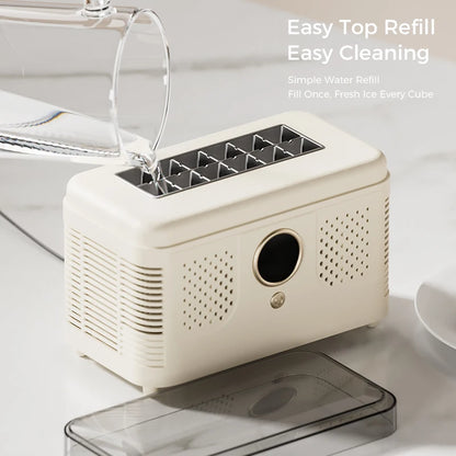 Máquina de Hielo Mini Portátil 12V/220V – Para Auto, Hogar, Oficina y Camping