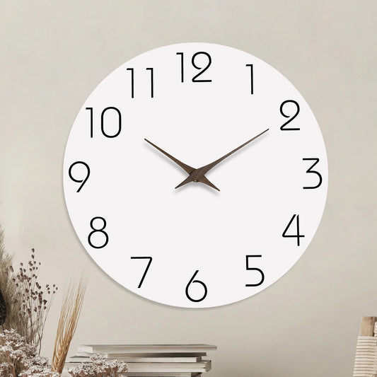 Reloj de Pared Moderno de Madera – Movimiento Silencioso de Cuarzo para Hogar