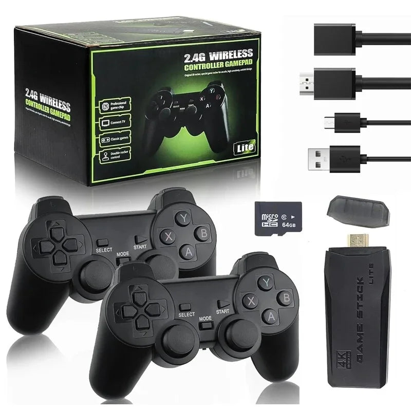 Consola Retro M8 – 9 Emuladores, 20000+ Juegos, 64GB, Control Inalámbrico 2.4GHz, Salida 4K HDMI para TV