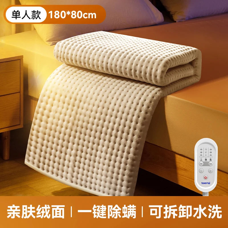 Manta Eléctrica Individual con Control de Temperatura – Colchón Calefaccionado para Hogar