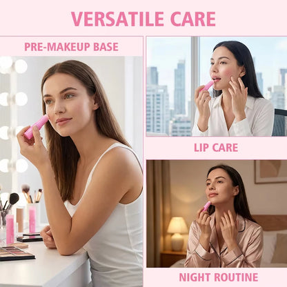 Pink Collagen Multi Volume Balm Stick - Anti-Aging Firming Wrinkle-Reducing Eye Neck Forehead Smile Line Treatment