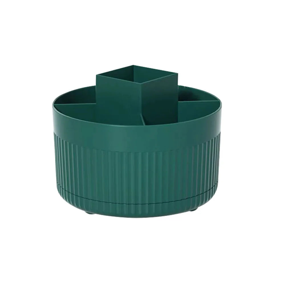 Organizador de Cosméticos Giratorio de Escritorio – Porta Pinceles Multifuncional para Baño y Tocador