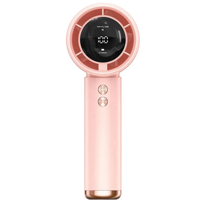 Ventilador Turbo Portátil Recargable USB | Mini Ventilador de Alta Velocidad con Pantalla LED