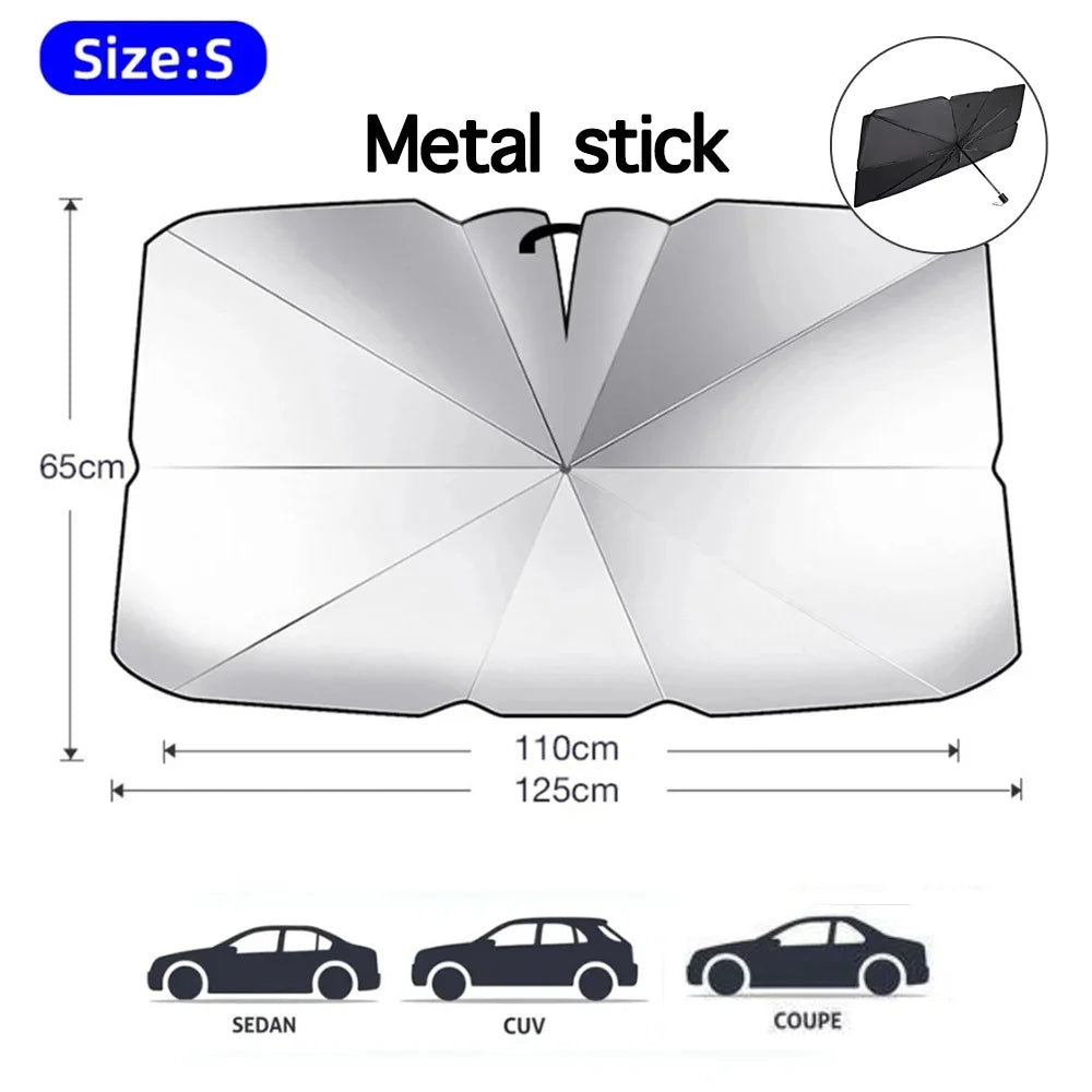 Parasol Plegable para Parabrisas de Auto 2024 – Protector UV y Térmico para Ventana Delantera