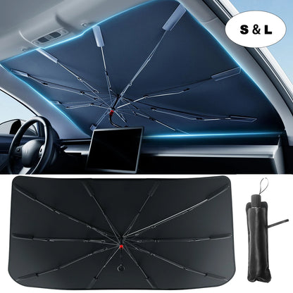 Parasol Plegable para Parabrisas de Auto 2024 – Protector UV y Térmico para Ventana Delantera