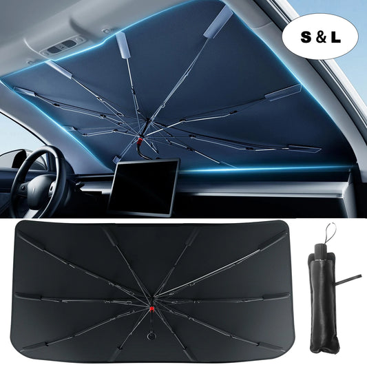 Parasol Plegable para Parabrisas de Auto 2024 – Protector UV y Térmico para Ventana Delantera