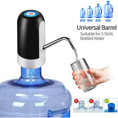 Bomba Dispensadora de Agua para Bidón de 5 Galones USB Recargable – Eléctrica y Portátil