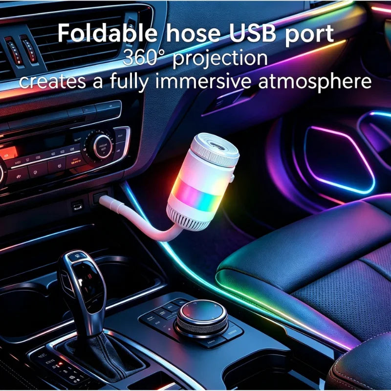Proyector Galaxy 2 en 1 – Luz Ambiente para Auto USB con Brillo Ajustable
