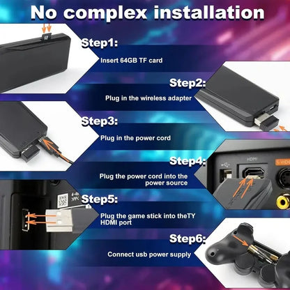 Consola Retro M8 – 9 Emuladores, 20000+ Juegos, 64GB, Control Inalámbrico 2.4GHz, Salida 4K HDMI para TV