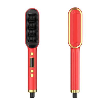 Cepillo Alisador Inteligente con Pantalla LCD – 31 Niveles, Cerámica y Control de Temperatura