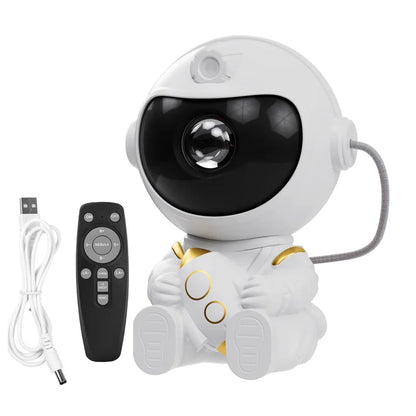 Proyector LED Galaxia Astronauta – Luz Nocturna Cielo Estrellado para Niños y Decoración