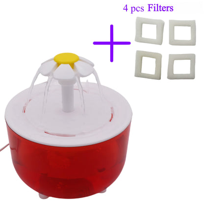 Fuente de Agua para Mascotas con 4 Filtros USB 1200ml – Dispensador Automático para Gatos y Perros