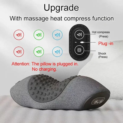 Almohada Masajeadora Cervical Eléctrica con Calor y Vibración – Alivio para Cuello, Espalda y Relajación Muscular
